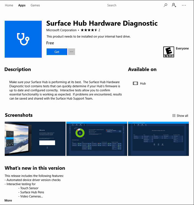 Screenshot of Hardware Diagnostic