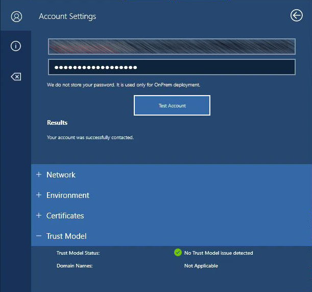 Screenshot of Trust Model