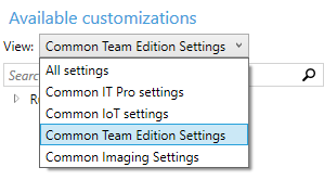 ICD common settings