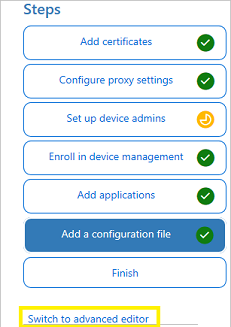 open advanced editor