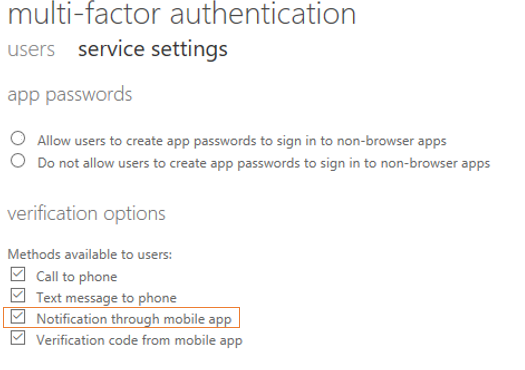 multi-factor authentication options