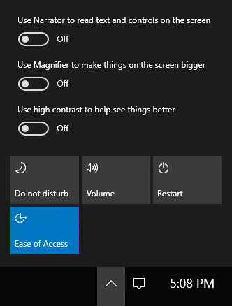 Image showing Quick Action center on Surface Hub