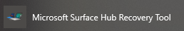 Microsoft Surface Hub Recovery Tool shortcut