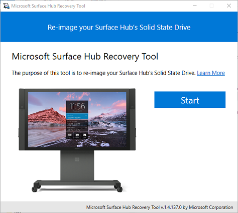 Recovery Tool Start button