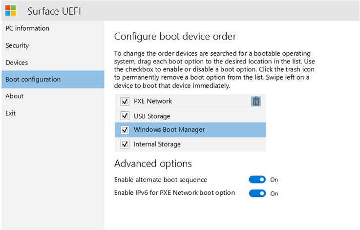 Set boot priority for PXE boot