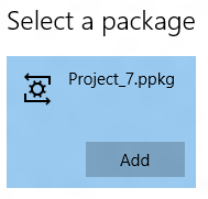 Image showing select a package box.