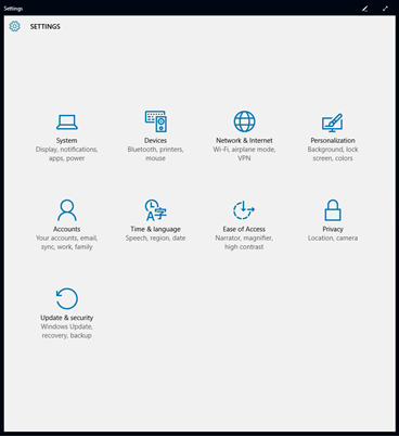 Image showing Settings app for Surface Hub.
