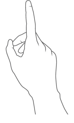 Air-tap gesture animation