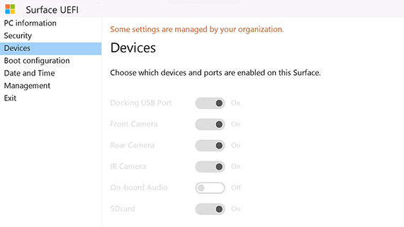Surface UEFI