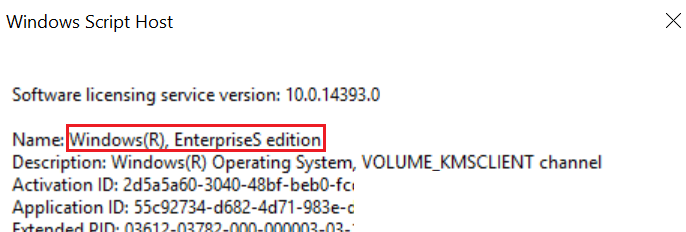 screenshot of software licensing manager