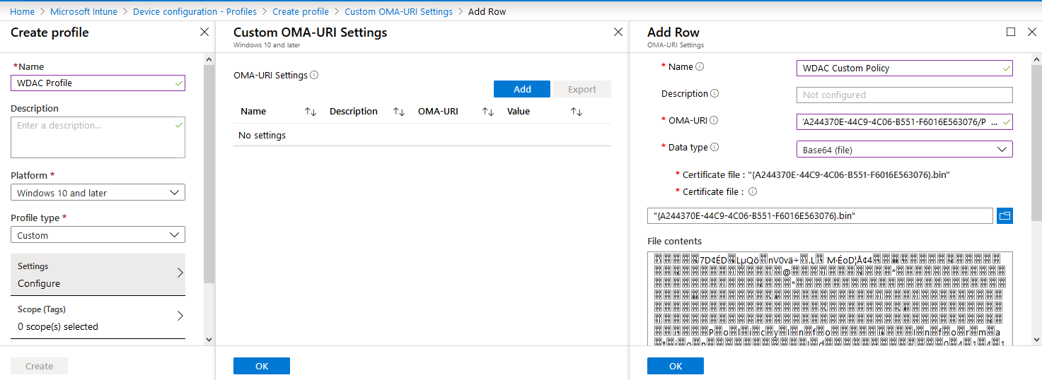 Configure custom WDAC.