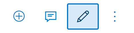 Screenshot showing the Pencil icon to edit a published article.