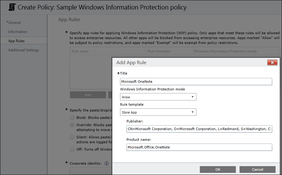 Microsoft Intune, Add a store app to your policy