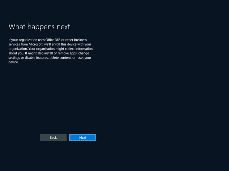 Image showing message when you join your Surface Hub to Azure Active Directory.