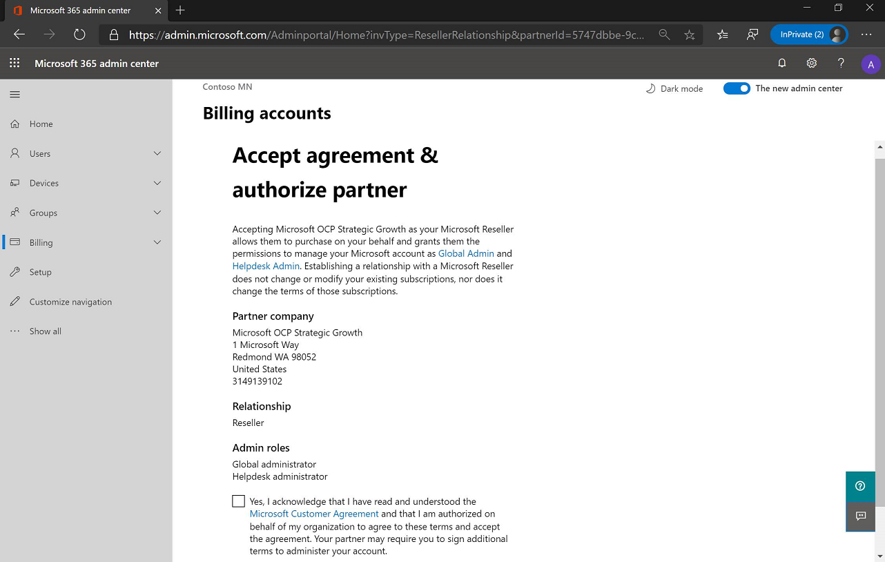 Global admin