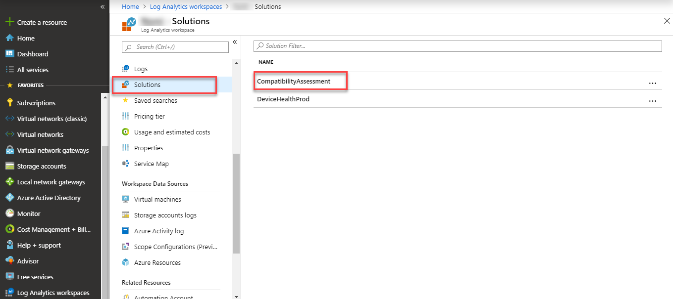Select WA solution to adjust settings