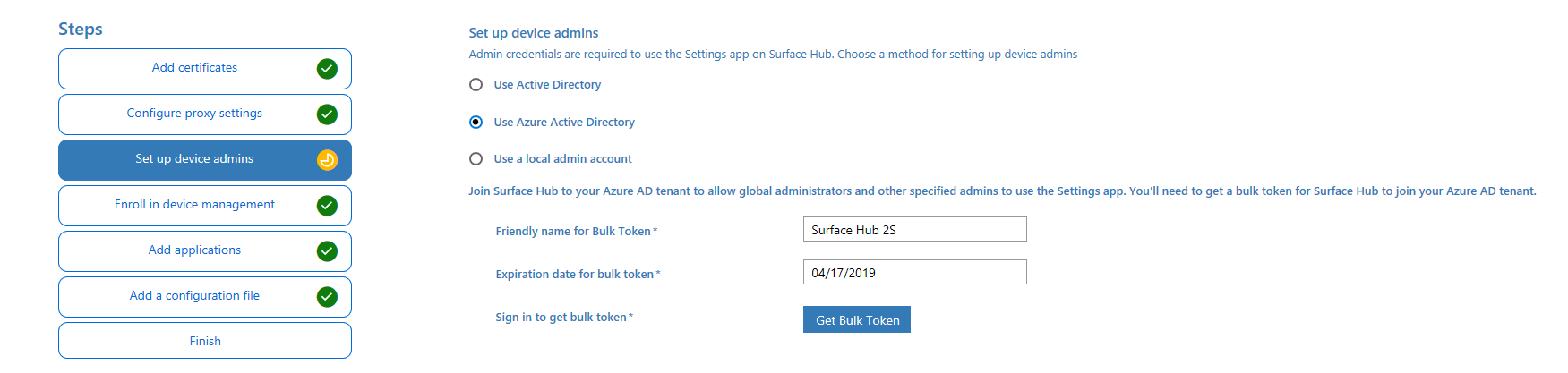 Set up device admins