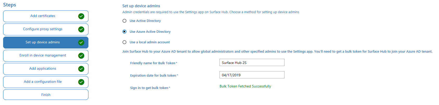 Set up device admins