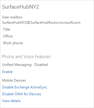 Image showing mobile device details for the mailbox.