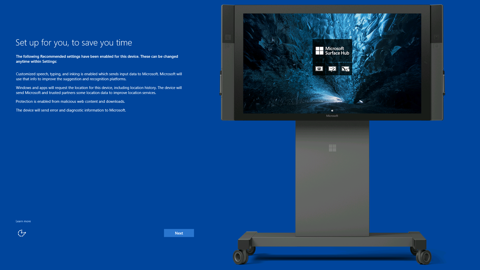 Image showing set up for you page.
