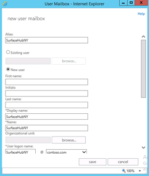 Image showing creating a new mailbox.