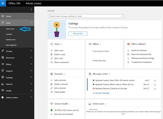 Add Office 365 users