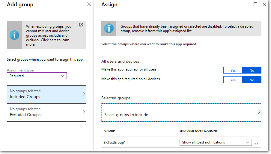 Assign app step 3