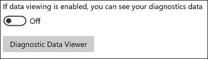 Location to turn off data viewing