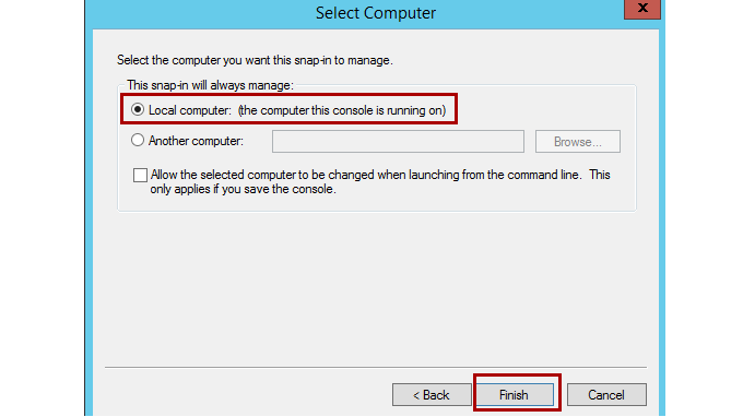 Select Computer window