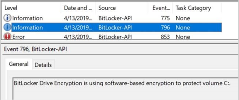 Event ID 796, as shown in Event Viewer.
