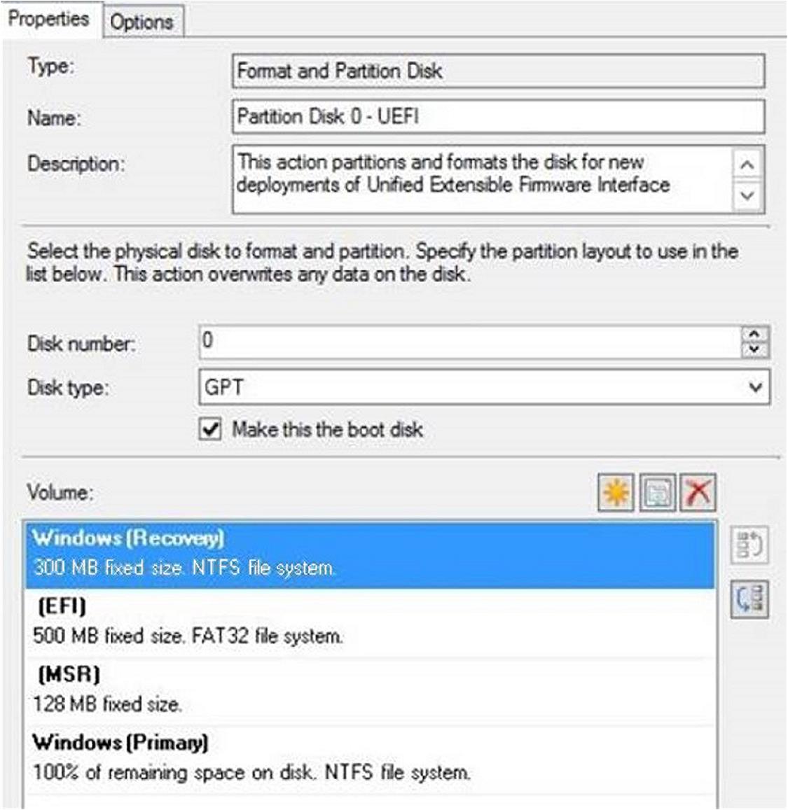 Windows image configuration in Microsoft Endpoint Configuration Manager.