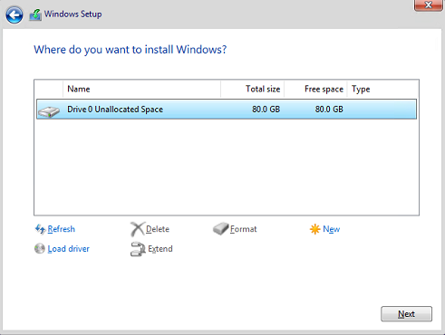 Windows setup example 5