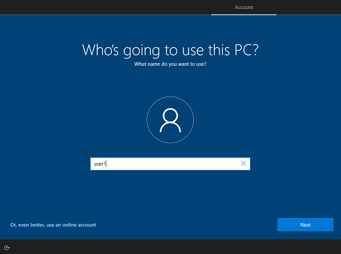 Windows setup example 7.