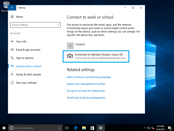 Device is enrolled in Azure AD