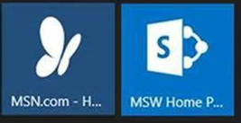 tile for MSN and for a SharePoint site