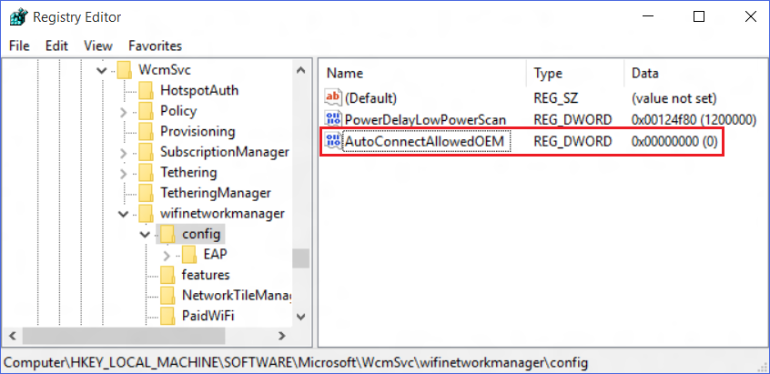 Registry Editor, showing the creation of a new DWORD value