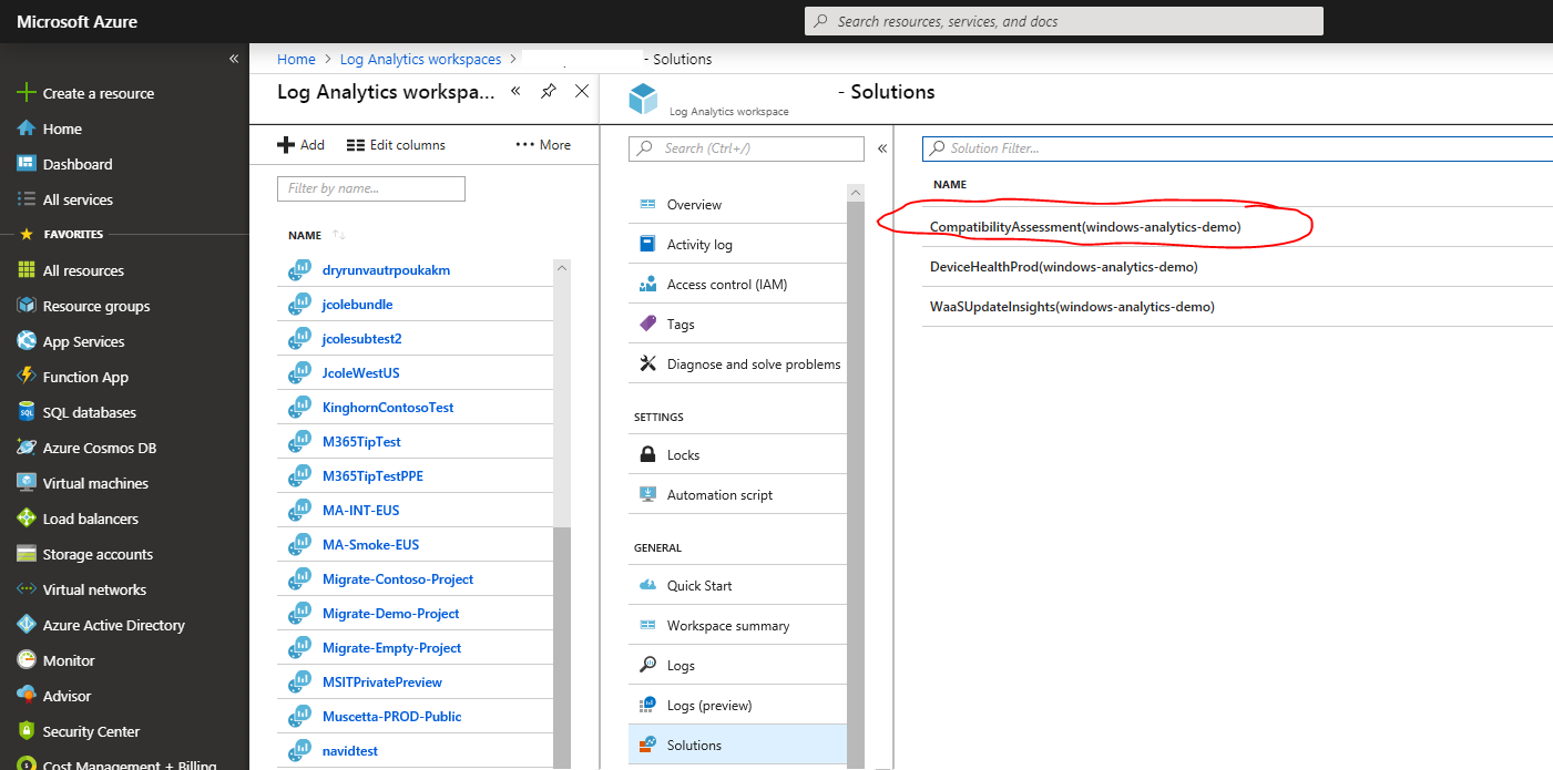 Select WA solution to adjust settings