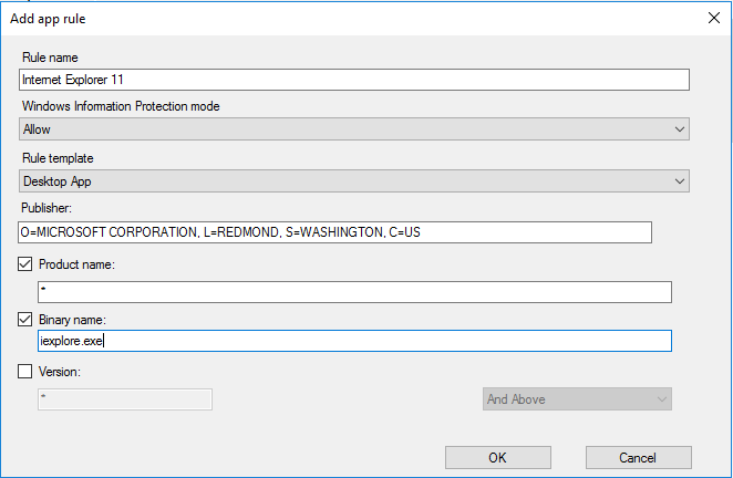 Create Configuration Item wizard, add a classic desktop app