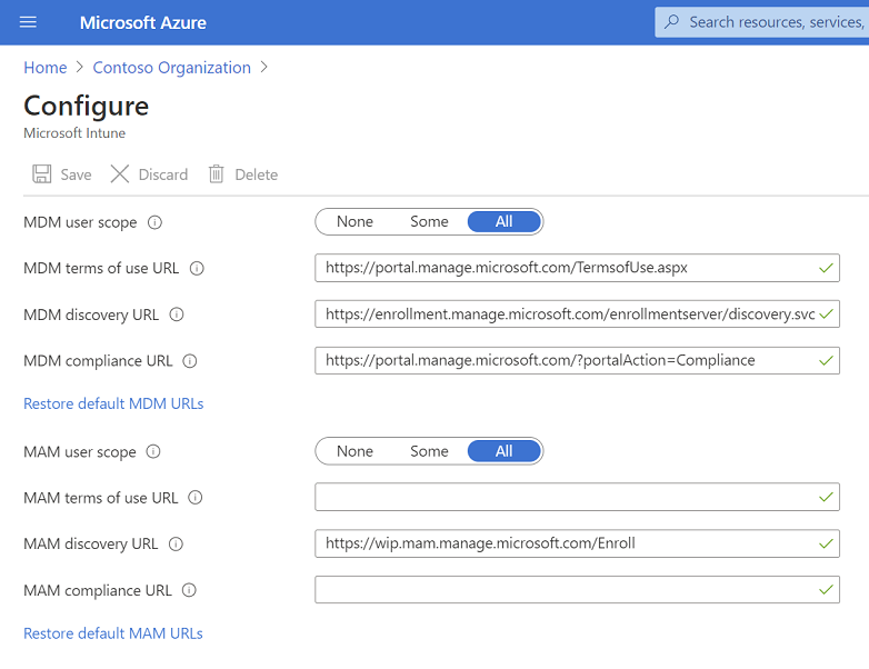 MDM user scope in the Mobility blade