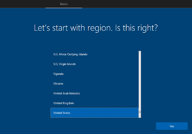 Let's start with region
