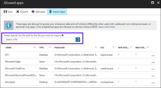Microsoft Azure Intune, Importing your AppLocker policy file using Intune