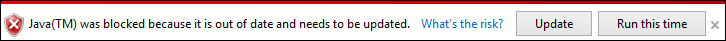Warning about outdated activex controls (ie9+)