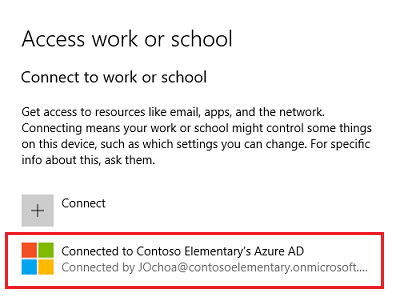 Confirm that the Windows 10 device is joined to Azure AD