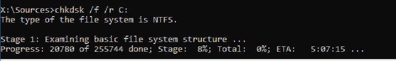 Check disk