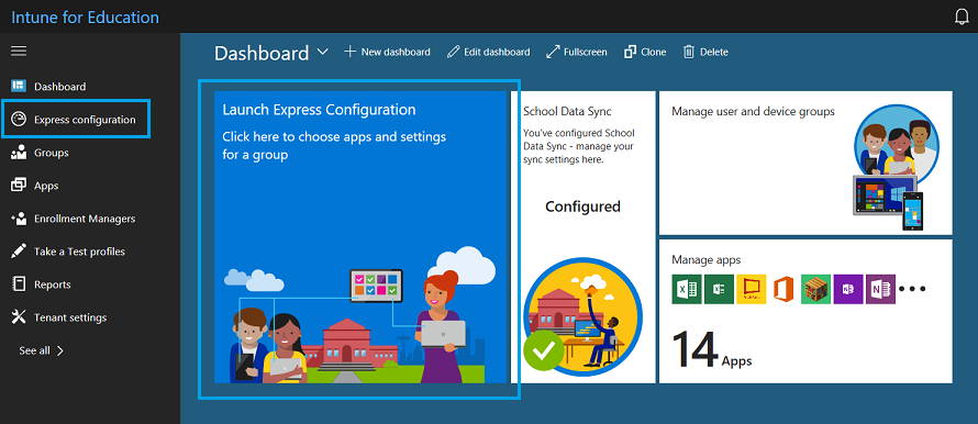 Intune for Education dashboard