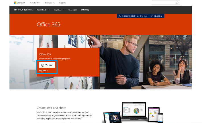 Office 365 for business sign up