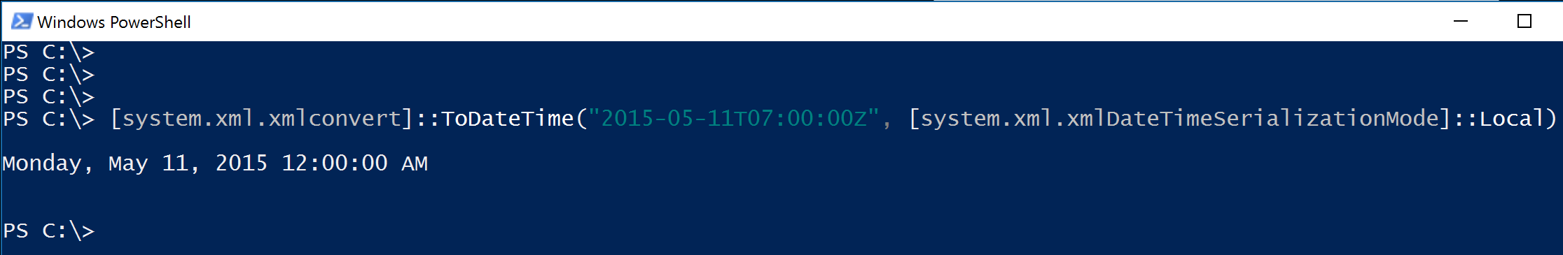 Converting an XML date