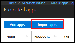 Import protected apps