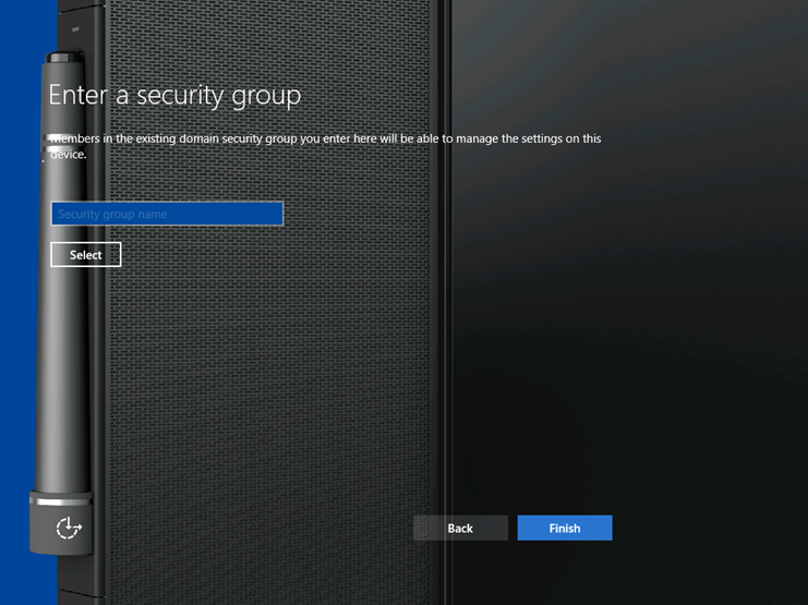 Image showing Enter a security group page.
