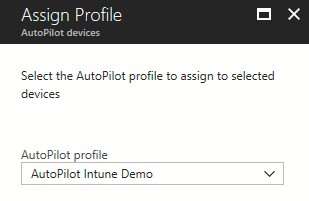 Assign Autopilot Profile in Microsoft Intune